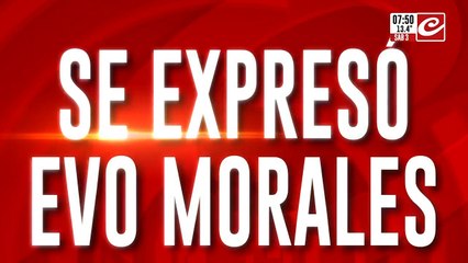 Se expresó Evo Morales: "Es una brutal agresión imperial que viola su soberanía"