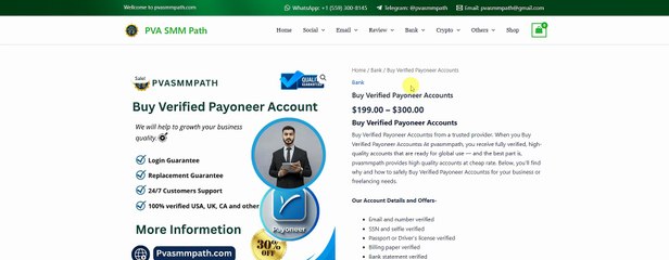 Verified Payoneer Accounts