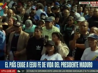 Pueblo de Caracas exige el regreso del Presidente Constitucional de la República y su esposa Cilia Flores