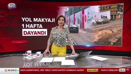 Yol makyajı 1 hafta dayandı
