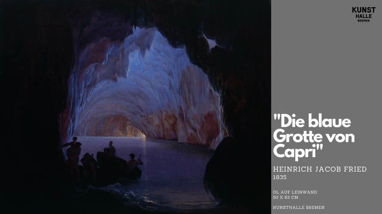 Heinrich Jacob Fried - Die Blaue Grotte von Capri (1835)