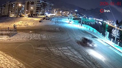 Karda 27 saniye drift yapan kamyonet sürücüsüne ceza yağdı: 58 bin 217 TL ceza, 60 gün trafikten men
