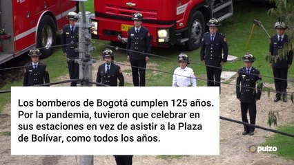 Bomberos de Bogotá celebran en sus estaciones su cumpleaños