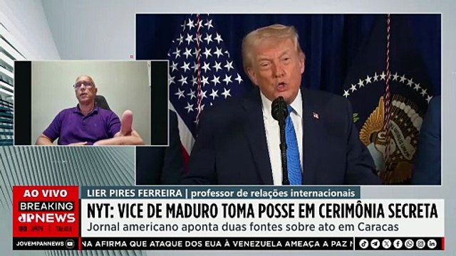 New York Times: Vice de Maduro toma posse da Venezuela em cerimônia secreta; professor comenta