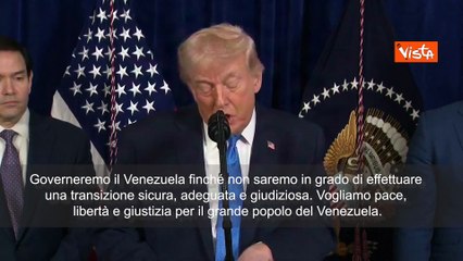 Trump: Governeremo Venezuela fino ad una transizione giusta. Vogliamo pace