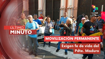 Venezolanos se concentran cerca de Miraflores ante agresión de EE.UU.