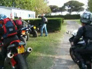 arrivée des motards à st aygulf