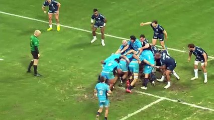 TOP 14 - Essai de Christopher TOLOFUA 2 (MHR) - Montpellier Hérault Rugby - Aviron Bayonnais