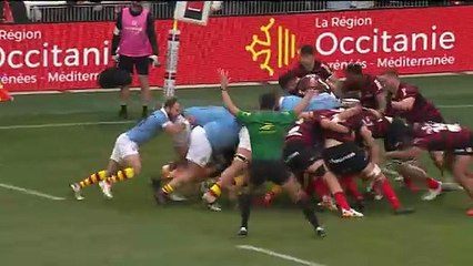 TOP 14 - Essai de Ignacio OVIEDO (USAP) - USA Perpignan - Stade Toulousain