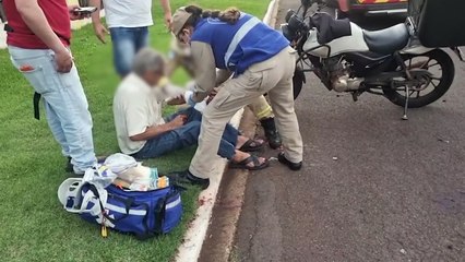 Homem corta a mão com vidro e é socorrido pelo Siate em Cascavel