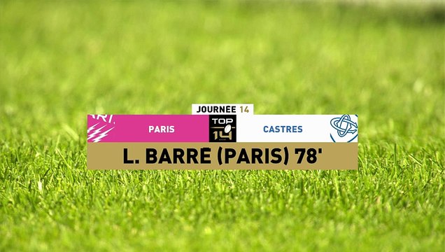 TOP 14 - Essai de Léo BARRE (SFP) - Stade Français Paris - Castres Olympique