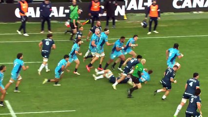 TOP 14 - Essai de Tom BANKS (MHR) - Montpellier Hérault Rugby - Aviron Bayonnais