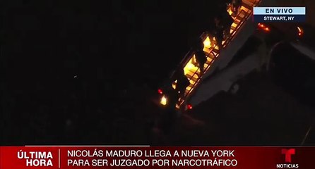 Nicolás Maduro aterrizó en una base militar de EEUU tras su detención en Venezuela