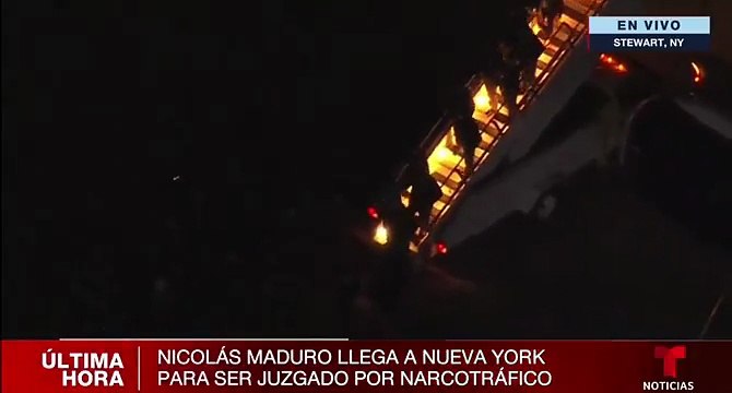 Nicolás Maduro aterrizó en una base militar de EEUU tras su detención en Venezuela