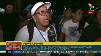 Venezuelan people mobilize asking for Pres. Maduro to be released by U.S.