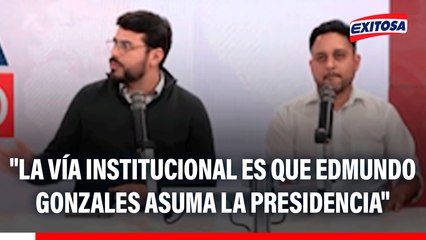Alfredo Flores: "La vía institucional es que Edmundo Gonzales asuma la presidencia"