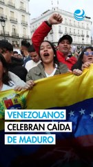 "¡Cayó, cayó!", venezolanos en Madrid celebran la captura de Maduro