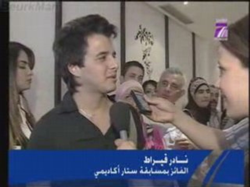 StarAcademy5 Nader arrival to Tv7
