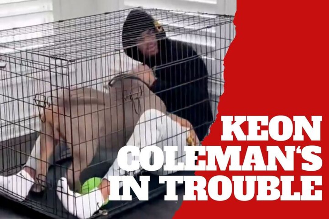 Bills Keon Coleman accidentally locked himself in his dog cage