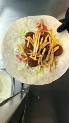 French Tacos Végétarien Falafel & Sauce Gruyère #BR3 #tacos #eating #FrenchTacos #Tacos