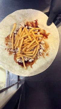 French Tacos Viande Escalope Sauce Katchup & Gruyère #BR3 #tacos #eating #FrenchTacos #foodlover