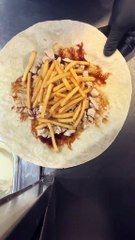 French Tacos Viande Escalope Sauce Katchup & Gruyère #BR3 #tacos #eating #FrenchTacos #foodlover