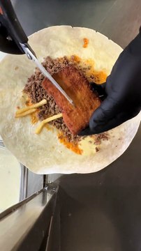 French Tacos Viande Hachée & Poisson Pané Sauce Algérienne & Gruyère #BR3 #tacos #eating #FrenchTacos #food
