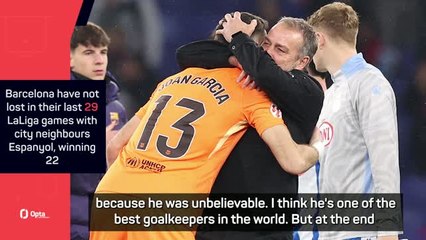 Flick hails 'unbelievable' Garcia on his winning return to Espanyol