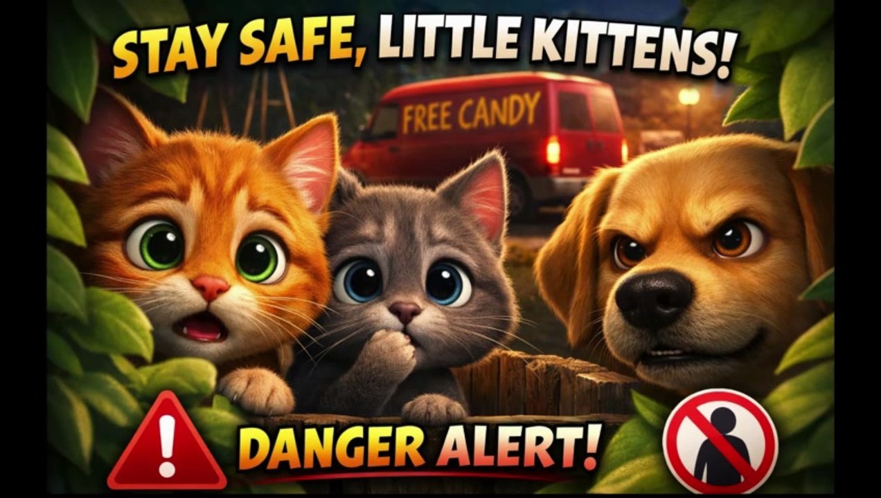 Brave Kittens vs Stranger Danger 😱 | Pixar Style 3D Cat Story | Kids Safety Cartoon