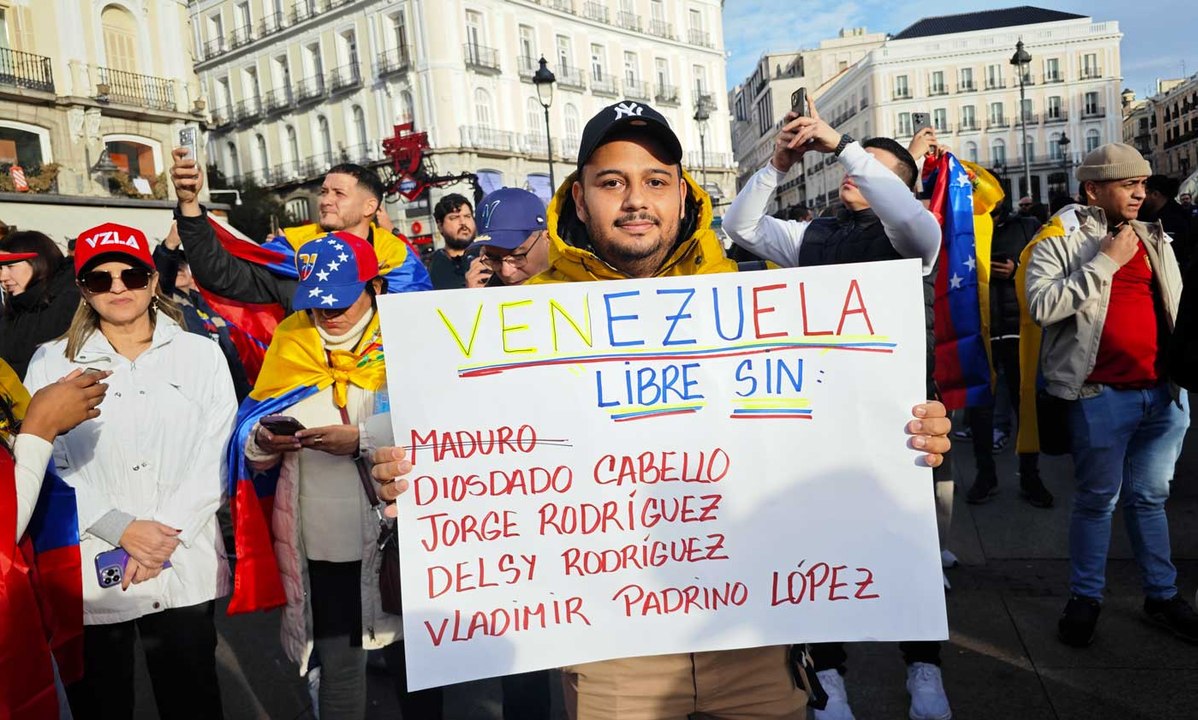 Así celebró la diáspora venezolana en Madrid la captura de Maduro