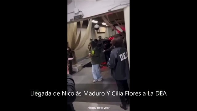Llegada de Nicolás Maduro y Cilia Flores a la DEA en Nueva York