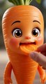 Cute Carrot Eats Carrot 🥕😲 | Viral Humanized Carrot Animation | Satisfying 4K Short