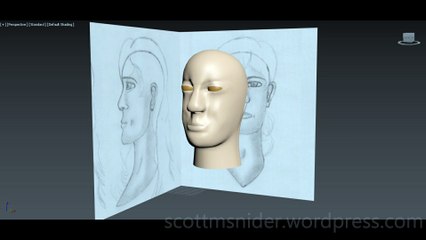 Flame: 3DS MAX Practice Polygon Modeling Head Model Video #98 (01-04-2026)