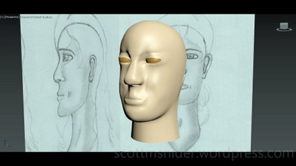 Flame: 3DS MAX Practice Polygon Modeling Head Model Video #99 (01-04-2026)