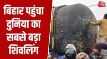 बिहार पहुंचा दुनिया का सबसे बड़ा शिवलिंग, गोपालगंज में उमड़ी श्रद्धालुओं की भीड़