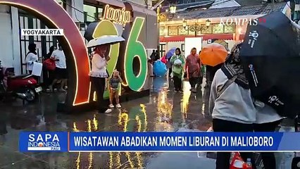 Ramai! Malioboro Yogyakarta Tak Pernah Sepi, Wisatawan Semangat Berswafoto Meski Hujan | SAPA PAGI