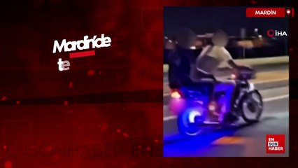 Mardin’de tek teker üzerinde motosiklet kullanan sürücü