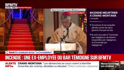 Incendie à Crans-Montana: "La porte de secours était fermée [...] On avait interdiction de l'ouvrir", avance une ancienne employée du bar