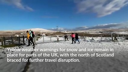Yellow warnings for snow and ice still in place as wintry weather continues