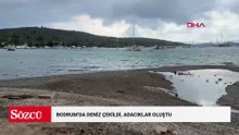 Bodrum’da deniz çekildi, adacıklar oluştu