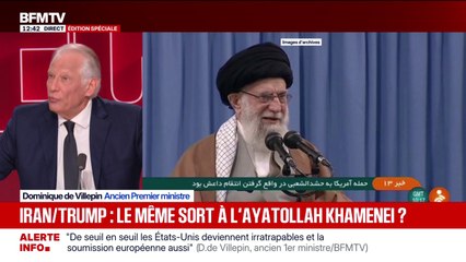 Manifestations en Iran: "Les Iraniens doivent agir eux-mêmes [...] Toute ingérence serait contre-productive", affirme Dominique de Villepin