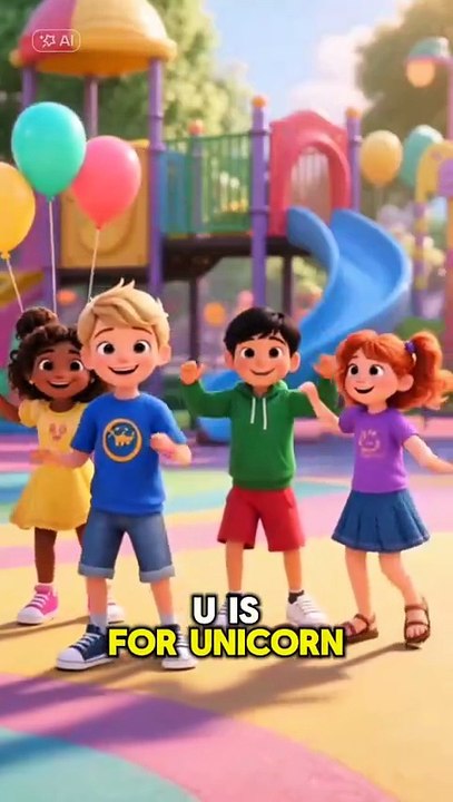 U Is for Unicorn 🦄 | U Is for Umbrella ☂️ | Alphabet Song for Kids