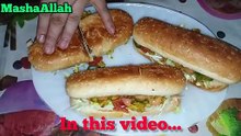 Chicken Vegetable Burger 🍔🍔 Recipe __  Extra Loaded Chicken Burger  __ Razia Arshad Food Secrets