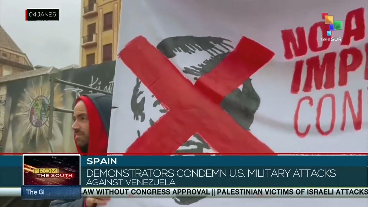 Spain | Demonstrators condemn U.S. military attacks