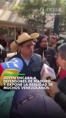 Joven encara a defensores de Maduro y expone la realidad de muchos venezolanos