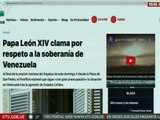 Papa León XIV llama a respetar plenamente la soberanía nacional de Venezuela