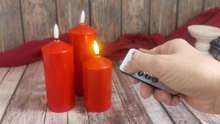 Melouris Red Real Paraffin Wax LED Candles with Remote & Timer | Elegant Red Home Decor Showcase