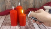 Melouris Red Real Paraffin Wax LED Candles with Remote & Timer | Elegant Red Home Decor Showcase