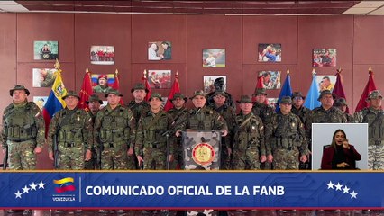 FANB rechaza el cobarde secuestro del presidente Nicolás Maduro Moros y la primera dama Cilia Flores