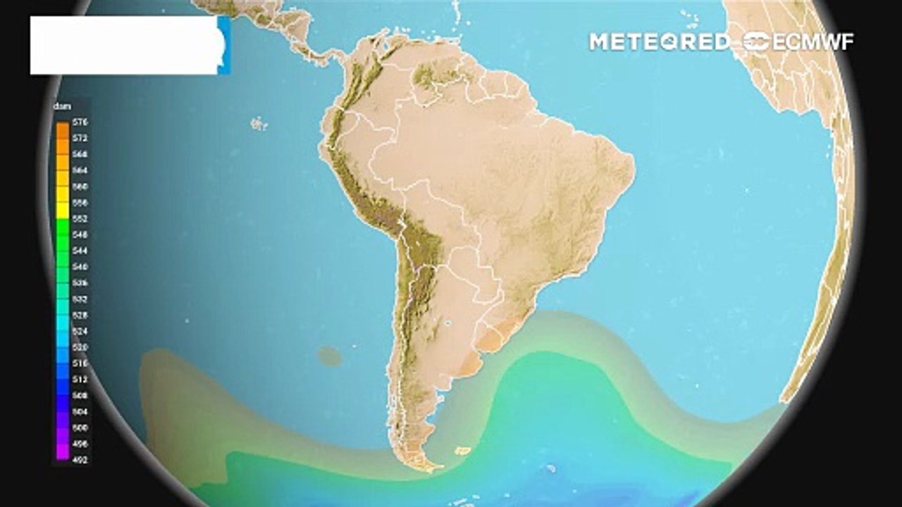 Pronóstico de Geopotencial a 500 hPa: Domingo 4 de enero